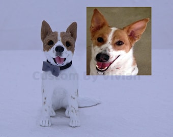 Statuetta di cane personalizzata, decorazione per torta a forma di cane su misura, regali per amanti dei cani, decorazione per torta nuziale personalizzata con animale domestico, regalo commemorativo personalizzato per cane