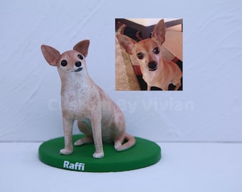 Custom Chihuahua Dog Statue Figurine Decor, Dog Cake Topper, Animal Birthday Cake, Perfect For Dog Lovers Gift Or Collectible Home Accent