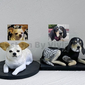 Chihuahua Statue Custom, Dog Urns Figurine Custom, Personalized Chihuahua Memorial Gift, Custom Bluetick Coonhound Figurine