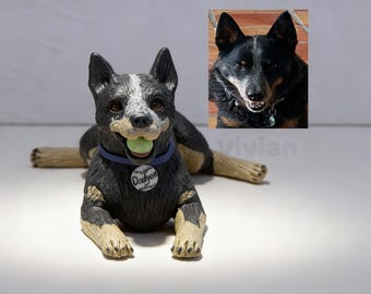 Custom Dog Figurine, Personalized Clay Pet Sculpture, Cat Replica