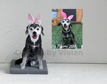 Dog Figurine Custom, Dog Birthday Cake Topper, Dog Memorial Gift, Dog Lost Gift, Custom Dog Sculpture, Dog Statue, Dog Figure, Dog Mom Gift