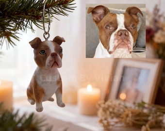 Custom Dog Tree Topper, Dog Mom Christmas Gift, Personalized Pet Figurine, Cat Figure