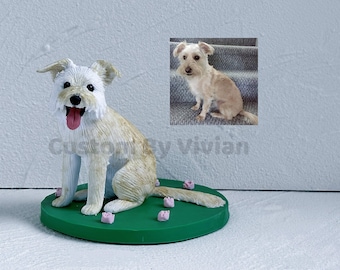 Dog Statue Custom from Picture, Pet Statue Personalized, Cat Figurine, Dog Birthday Cake Topper, Dog Memorial Gift, Dog Lost Gift For Her