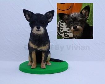 Statuetta di cane personalizzata, scultura di cane, regalo commemorativo per cane, regalo per la perdita di un cane, regalo personalizzato per animali domestici, regalo per genitori di cani, regalo per amanti degli animali, arte canina per la mamma