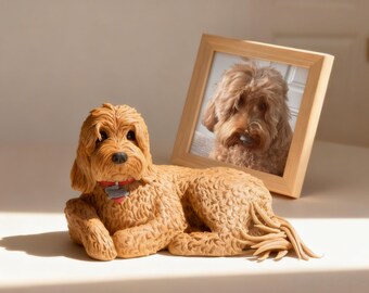 Personalized Clay Dog Figurine - Custom Pet Parent Gift for Dog Lovers & Unique Memorial Sculpture