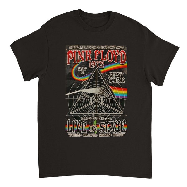1972 Pink Floyd DSOTM Concert Poster Heavyweight Unisex Crewneck T-shirt