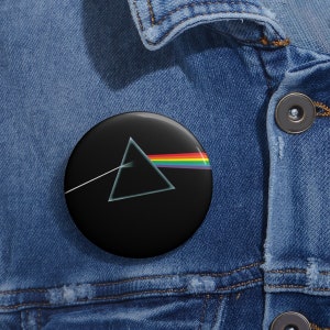 Pink Floyd Dark Side of the Moon Custom Pin Buttons