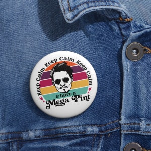 Johnny Depp Custom Mega Pint Pin Buttons