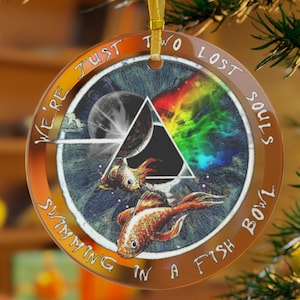 Adorno Wish You Were Here de Pink Floyd - Vidrio transparente (redondo)