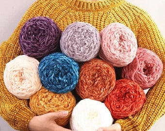 Chenille Yarn Velvet Luster Wool Yarn Knitting Sewing Apparel Material Woven for Scarf Sweater Doll Bag