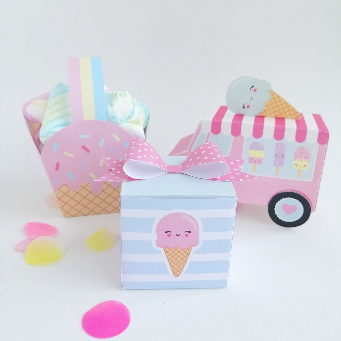 Ice Cream Party Favor Party Decor Favor Box Gift Box Ice Etsy