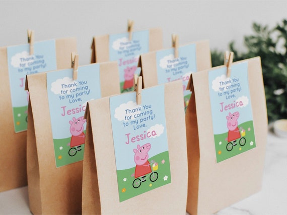 Editable Peppa Pig Thank You Tag, Printable Peppa Pig Party Decorations ...