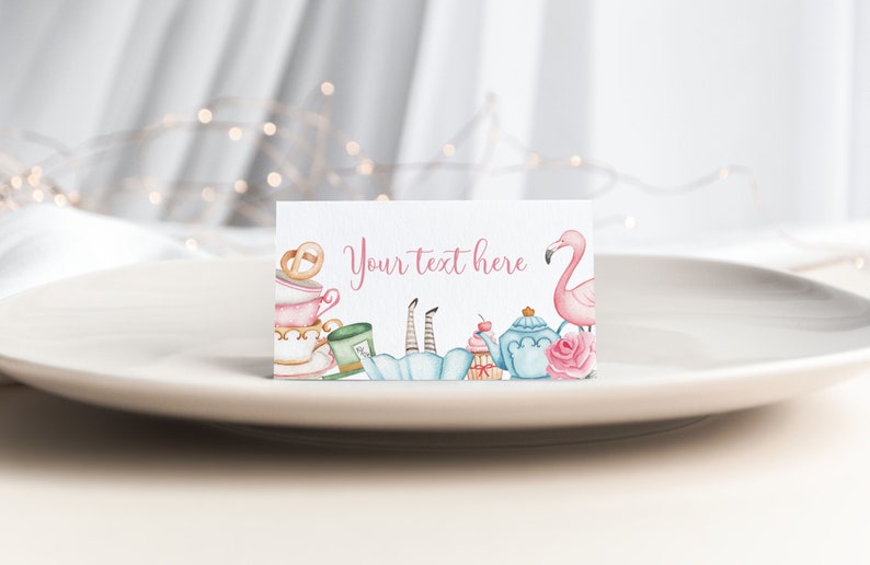 Editable Alice in Wonderland Food Labels Tent Cards Etsy