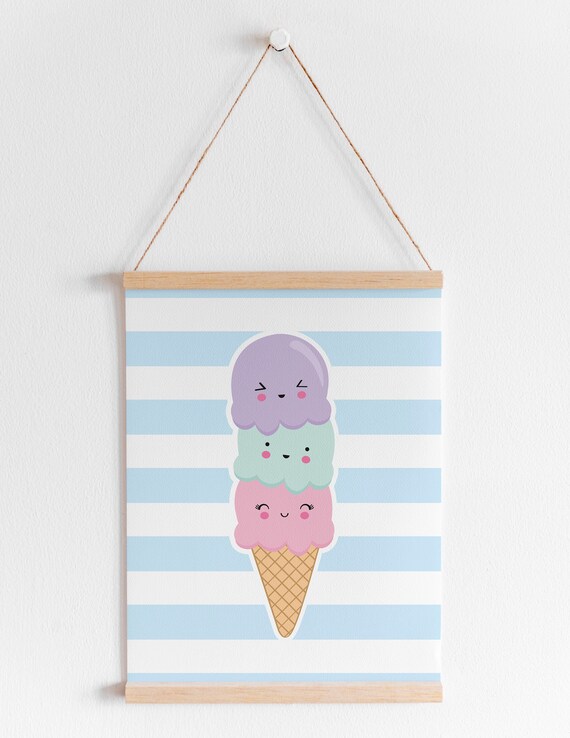 Ice Cream Party Table Sign, Party Decor, Ice Cream Favor, First Birthday, Ice cream Decor, Instant Download, REF002 Il_570xn
