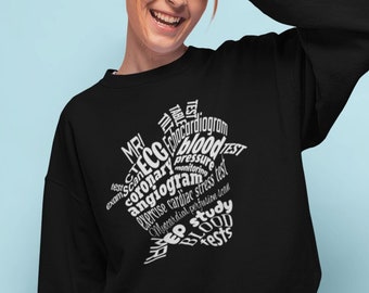 Cardiac Nurse Sweatshirt, Anatomy Heart Tests Sweatshirt, Medical Gift, Cardiology Nurse Sweater Gift, CVICU Nurse Sweatshirt, Kreandolux