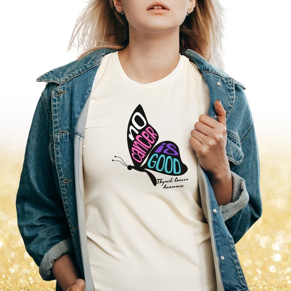 Thyroid Cancer Tshirt, Thyroid Cancer Shirt, Butterfly Thyroid Shirt, Thyroid Cancer Awareness Shirt, Thyroid Cancer Warrior Shirt Gift