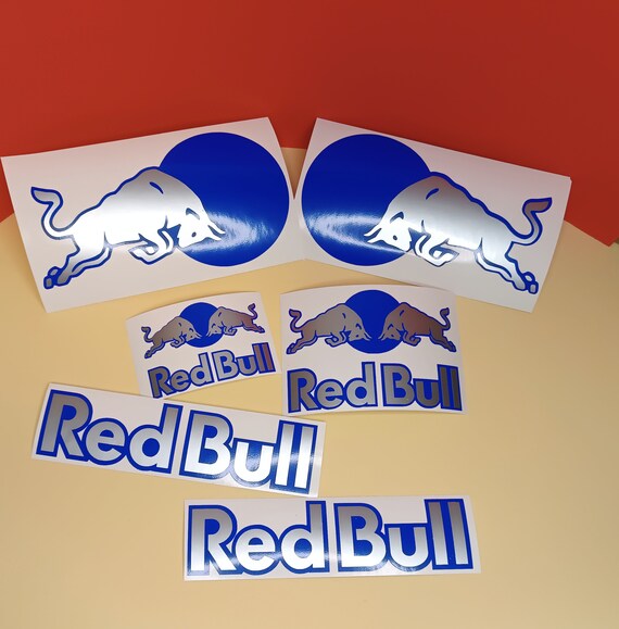Redbull Stickers Set, Redbull Decals, Helmet Stickers, Easily Use