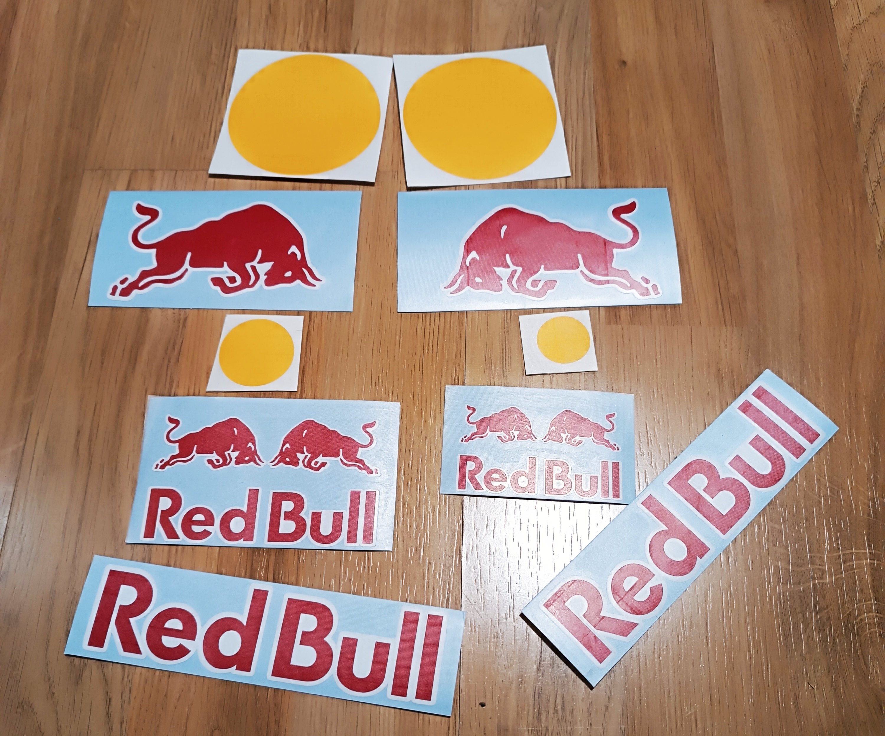 Redbull Stickers Set, Redbull Decals, Helmet Stickers, Easily Use It on  Motorcycles, Skateboard, Bmx, Snowboards, All Helmet Models. Replica 