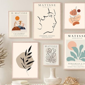 Gallery Wall Set, Exhibition Set of 6 Prints, Matisse Print Set, Gallery Wall Art, Museum Poster Set, Flower Market Print, DIGITAL DOWNLOAD