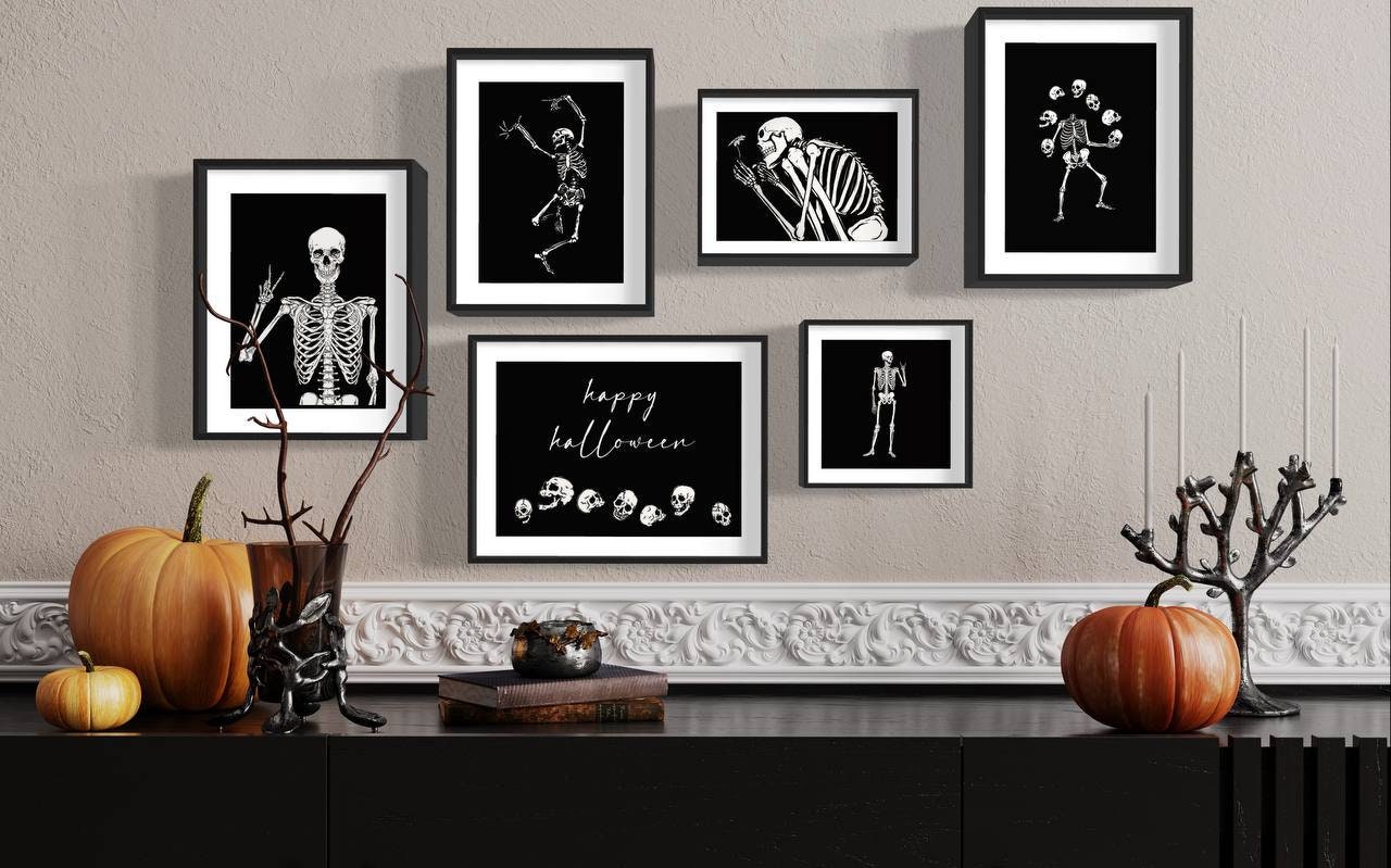 Set of 6 Dark Academia Decor Aesthetic Bundle Printable Wall Art Set ...