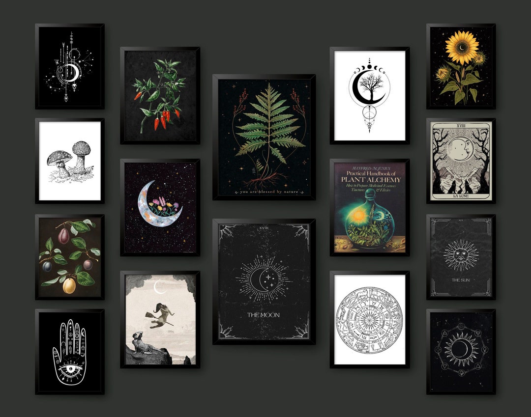 Dark 16 Prints | Dark Academia Decor Aesthetic Mega Bundle Printable ...