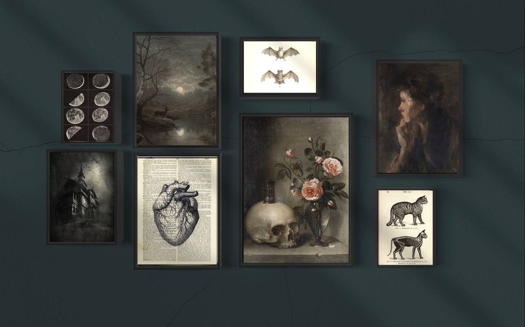 Dark Set 8 Prints | Dark Academia Decor Aesthetic Mega Bundle Printable ...