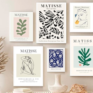 Gallery Wall Set Of 6 Prints,Flower Market Print,Keith Haring Art,Picasso Print, Yayoi Kusama Poster,Matisse Cutout,Trendy DIGITAL DOWNLOAD