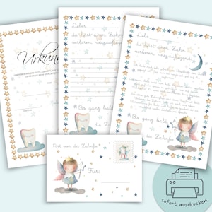 Letter from the Tooth Fairy to print out yourself | customizable | Letter template to fill out yourself