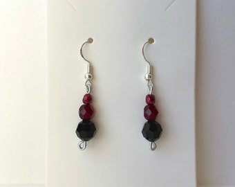 Dark Red Earrings