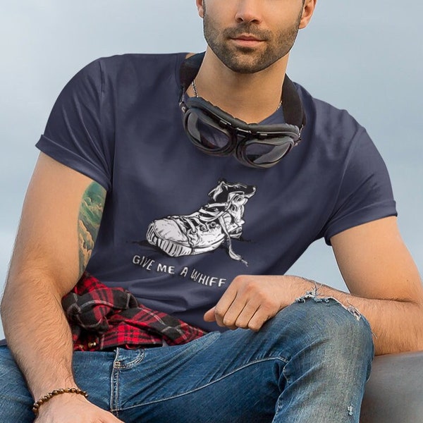 Give me a whiff - A Foot Fetish T-shirt by LeatherJockWear - Proudly display your fetish for feet - those that know know.