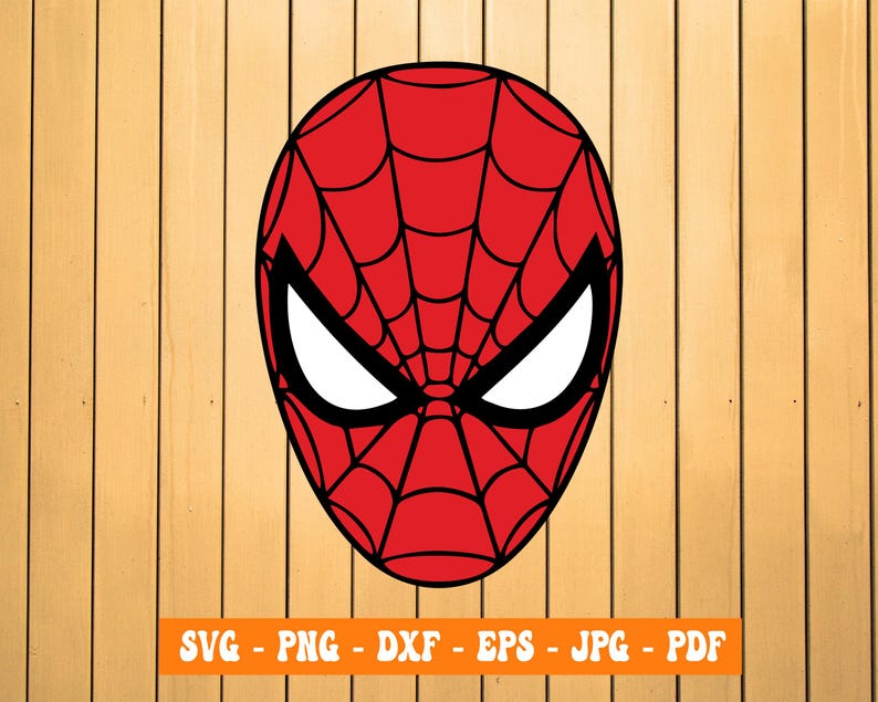 May include: A red and black spider-man mask with a white eye mask.