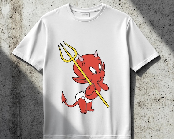Little Devil SVG PNG DXF, Cute Baby Devil Cut File, Halloween