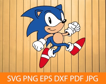 Sonic SVG, Sonic the Hedgehog SVG, Sonic Clipart, Sonic Files For Cricut, Sonic Cut File For Silhouette, Dxf, PNG, Eps, Sonic Vector