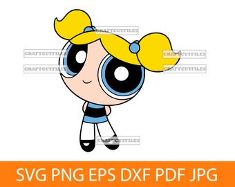 Blonde Powerpuff Girl +2 SVG PNG DXF