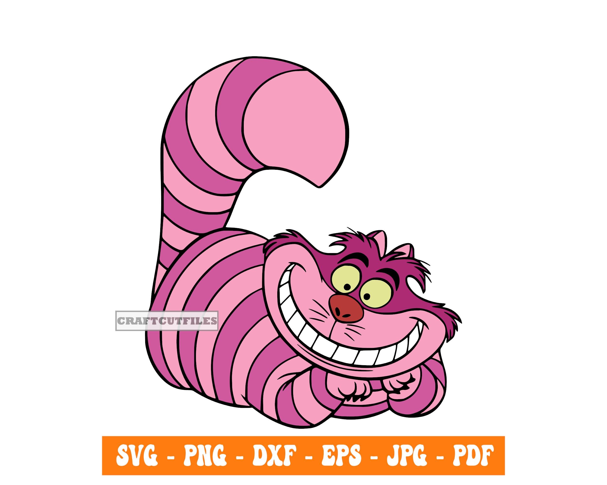 Cheshire Cat SVG PNG, Alice in Wonderland SVG, Cheshire Cat