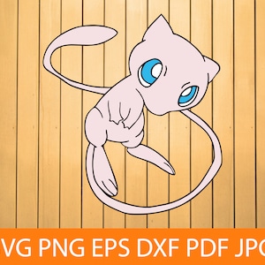 Könnte beinhalten: Eine rosa Comicfigur mit blauen Augen und einem eingerollten Schwanz. Die Figur sitzt mit dem Kopf zur Seite geneigt.