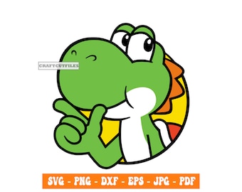 Yoshi Face #3 SVG PNG PDF, Yoshi Svg, Yoshi Clipart, Yoshi Files For Cricut, Yoshi Cut Files For Silhouette, Yoshi Vectori Digital Download