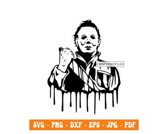 Michael Myers Halloween SVG PNG DXF, Clipart, Files For Cricut, Cut Files For Silhouette, Cameo, Laser Cut, Decal, Sticker