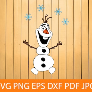 オラフ SVG PNG DXF、オラフ クリップアート、クリカット用オラフ カット ファイル、シルエット、オラフ レイヤー、オラフ ベクター