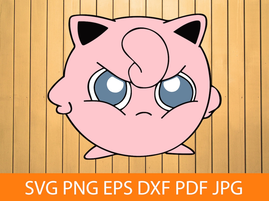 Jigglypuff #2 SVG PNG DXF, Pokemon Svg, Jigglypuff Clipart, Jigglypuff ...