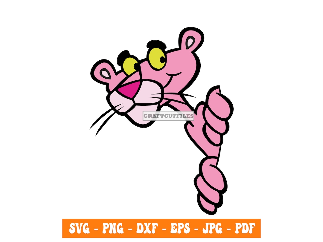 Pink Panther SVG PNG PDF, Pink Panther Vector - Etsy Finland, image size:1080x810