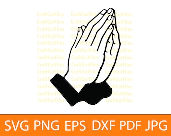 Praying Hands SVG PNG DXF