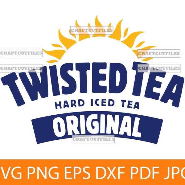 Twisted Tea SVG PNG Vector, Twisted Tea Clipart, Files For Cricut, Cut Files For Silhouette, Dxf, Pdf, Eps, Print Files, For Tumbler