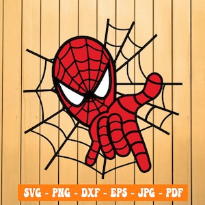Spiderman SVG PNG DXF, Spiderman Head Svg, Spiderman Face Mask Svg, Clipart, Files For Cricut, Cut File For Silhouette, Spiderman Vector
