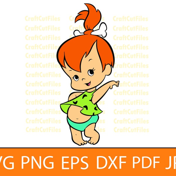 Pebbles Flinstone SVG PNG EPS Dxf Pdf Jpg Vector