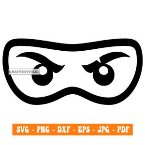 Ninja Augen SVG, Ninja Augen Clipart, Ninja Augen Cricut-Datei, Ninja Augen Schnittdateien für Handwerker, PNG, DXF, Eps, Vektor, Aufkleber Aufkleber Vinyl