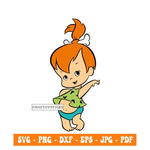 Pebbles Flintstone SVG PNG PDF, Pebbles Flintstone Clipart, Pebbles Flintstone Vector