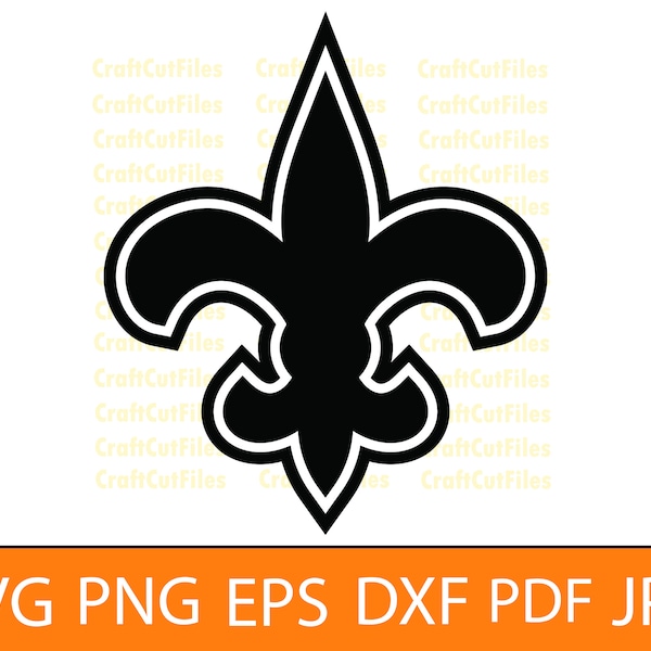 Saints Fleur, New Orleans, Clipart, Svg Files, Cut Files For Crafters, SVG, PNG, EPS, Dxf, Pdf, Jpg, Sticker, Decal, Vinyl