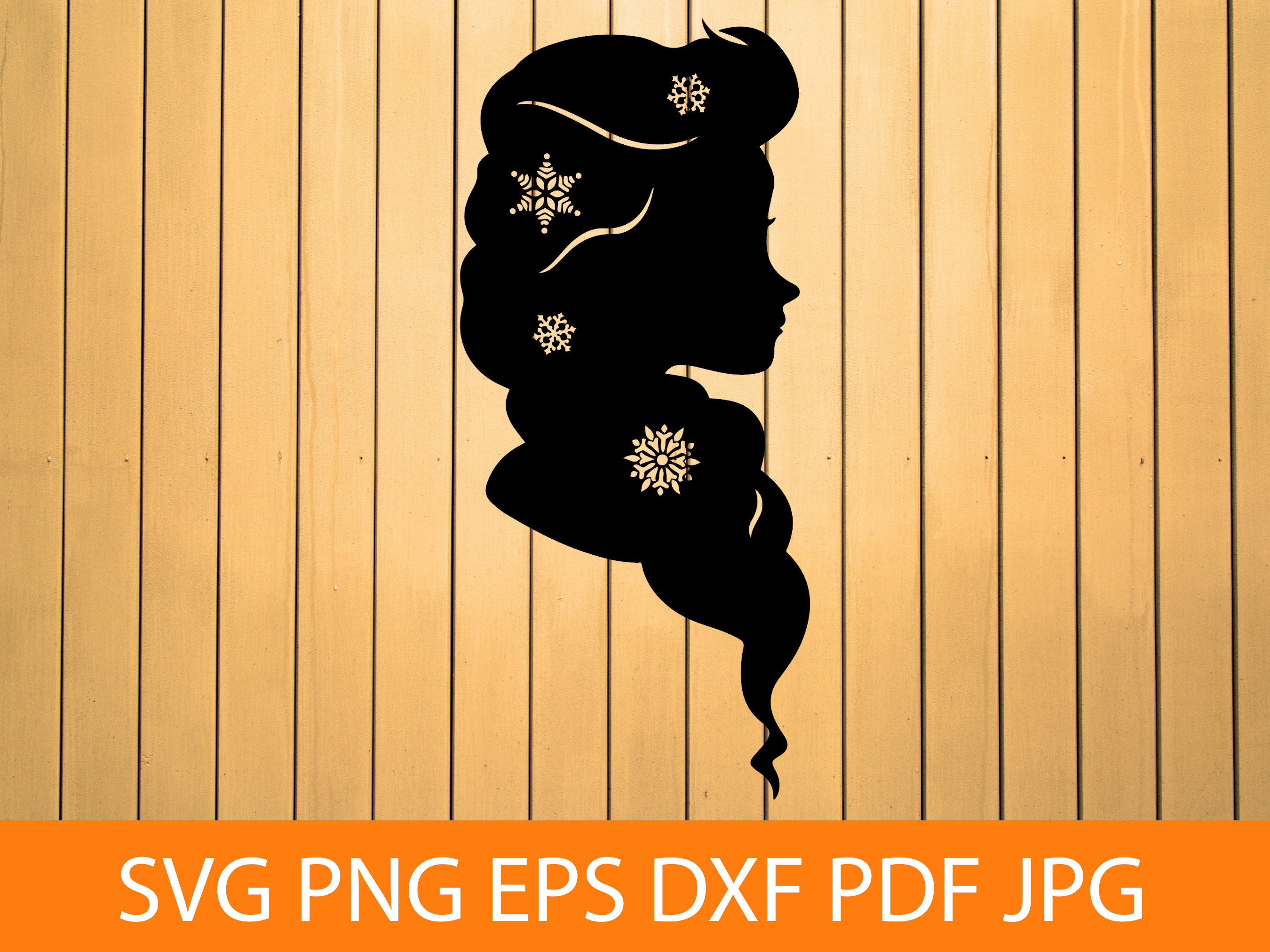 Frozen Elsa Silhouette SVG PNG DXF - Etsy