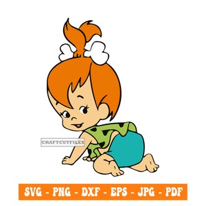 Pebbles Flintstone #2 SVG PNG PDF, Pebbles Flintstone Clipart, Pebbles Flintstone Vector